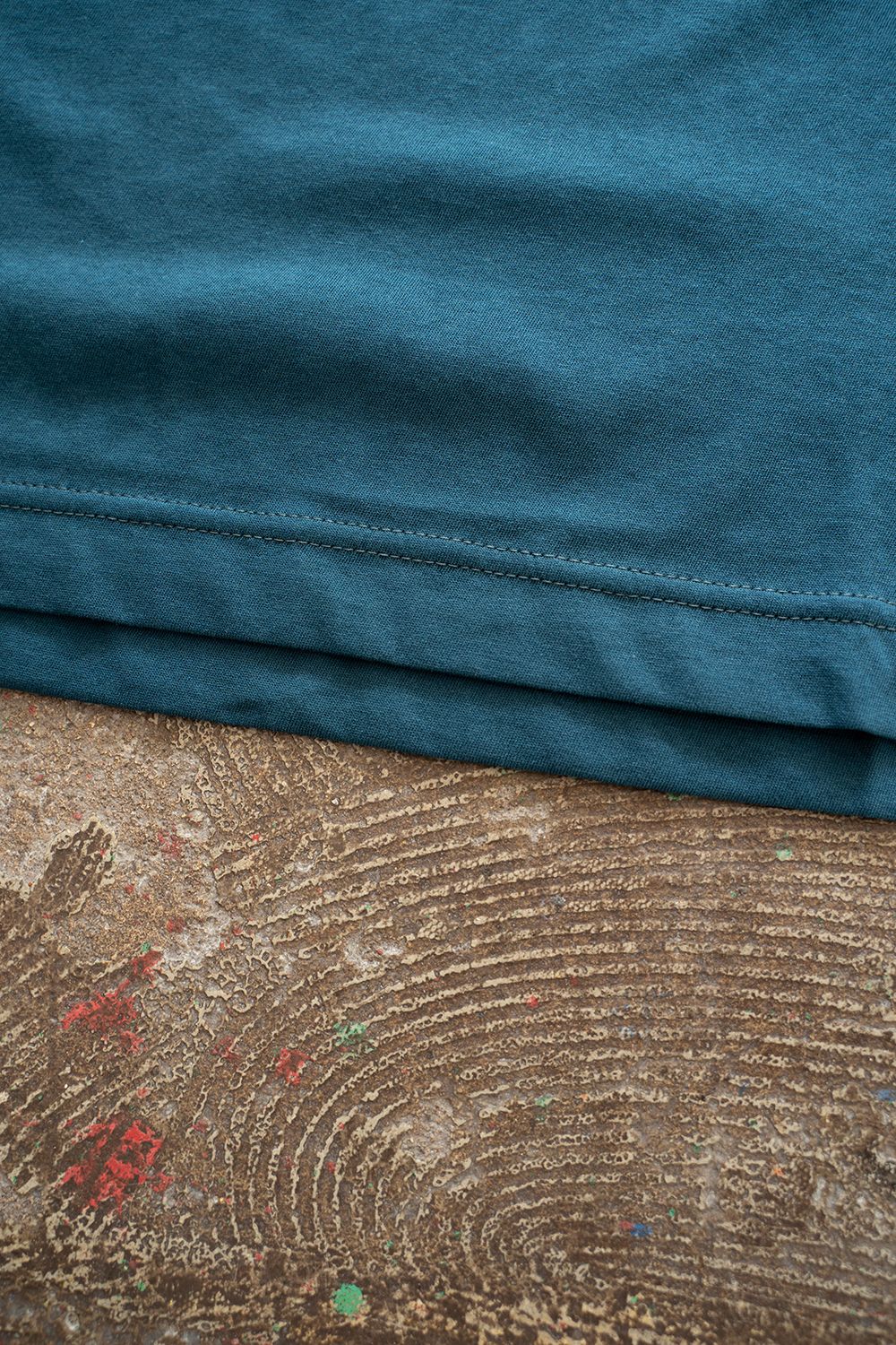 【ラスト1点】【23SS】強撚コットンスプリットヨークTシャツ(TEAL BLUE)