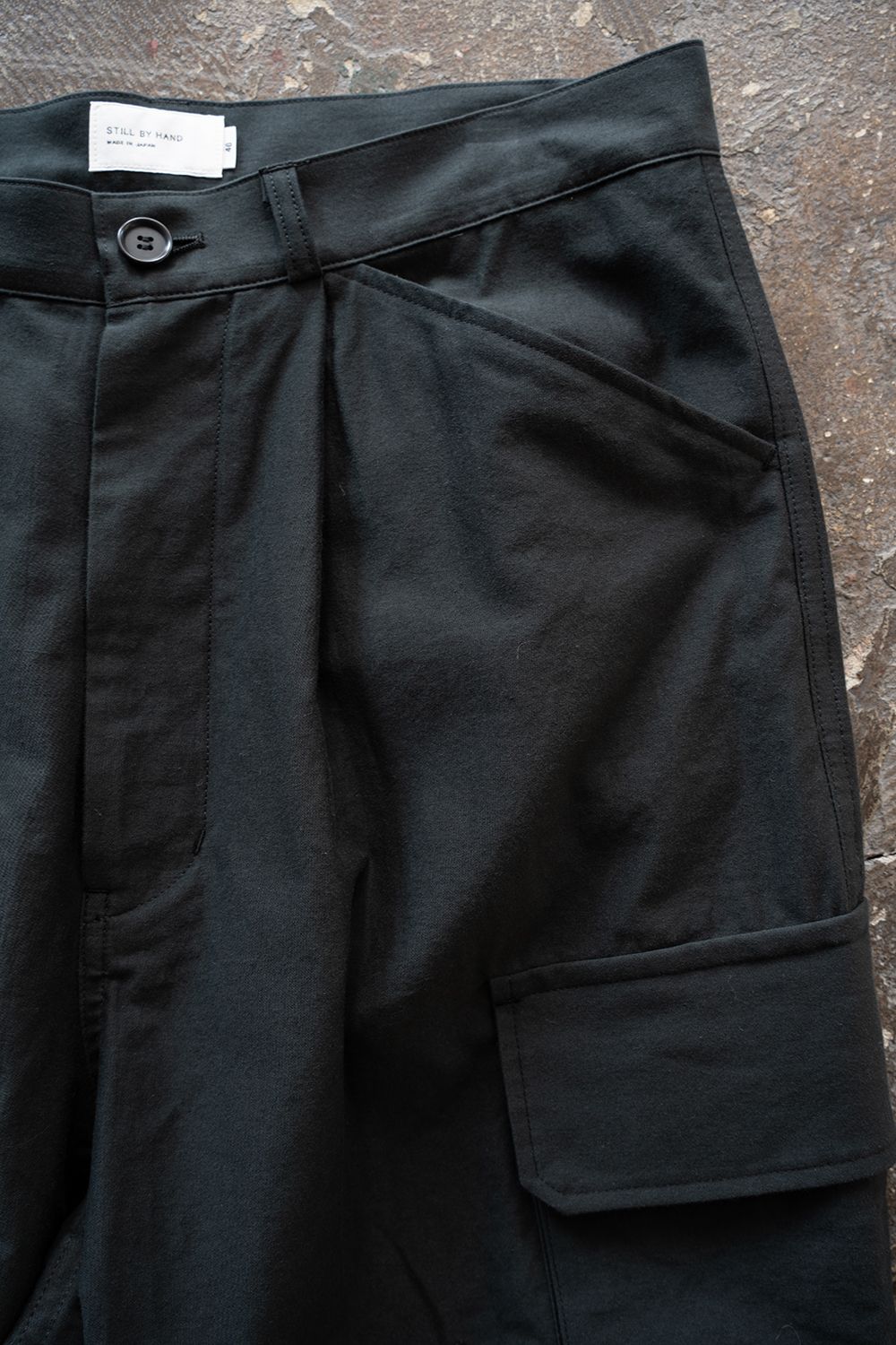 【26SS】コットンモールスキンカーゴパンツ(DARK GREEN)