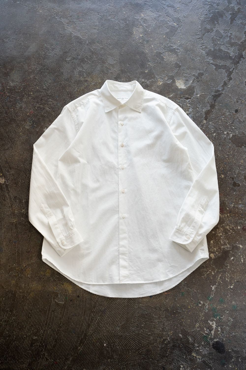 【ラスト1点】【25AW】Cotton×Linen Windsor Wide Collar Shirt(OYSTER WHITE)