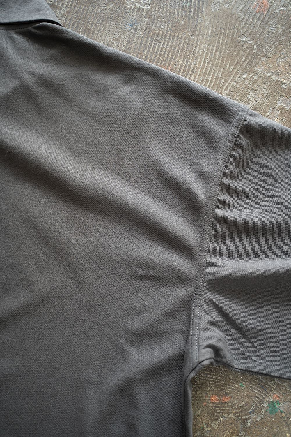 【ラスト1点】【23SS】強撚コットンカットソーポロ(CHARCOAL)