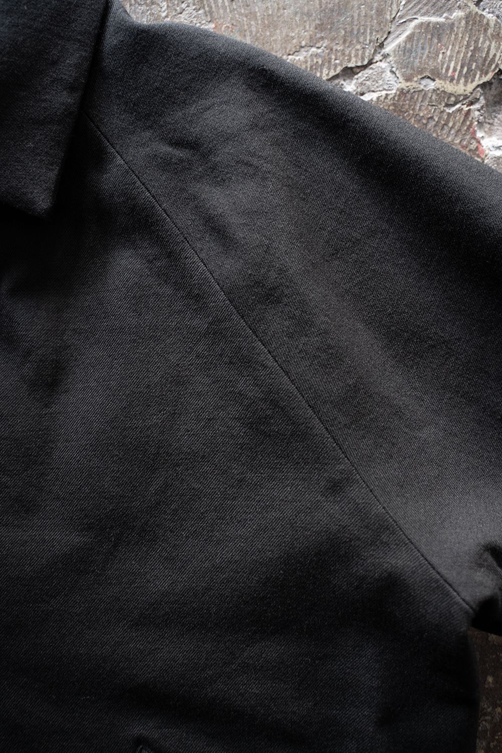 【ラスト1点】【24AW】シンサレートステンカラーハーフコート(BLACK)