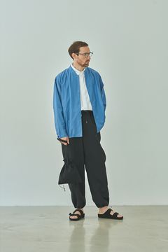 【ラスト1点】【24SS】キュプラ×綿シャツブルゾン(LIGHT BLUE)