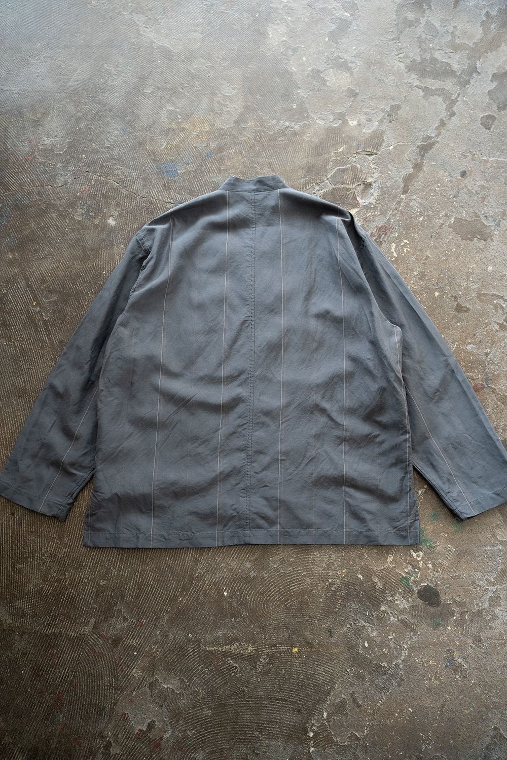 【ラスト1点】【22SS】ラミー×キュプラシャツジャケット(GRAY STRIPE)