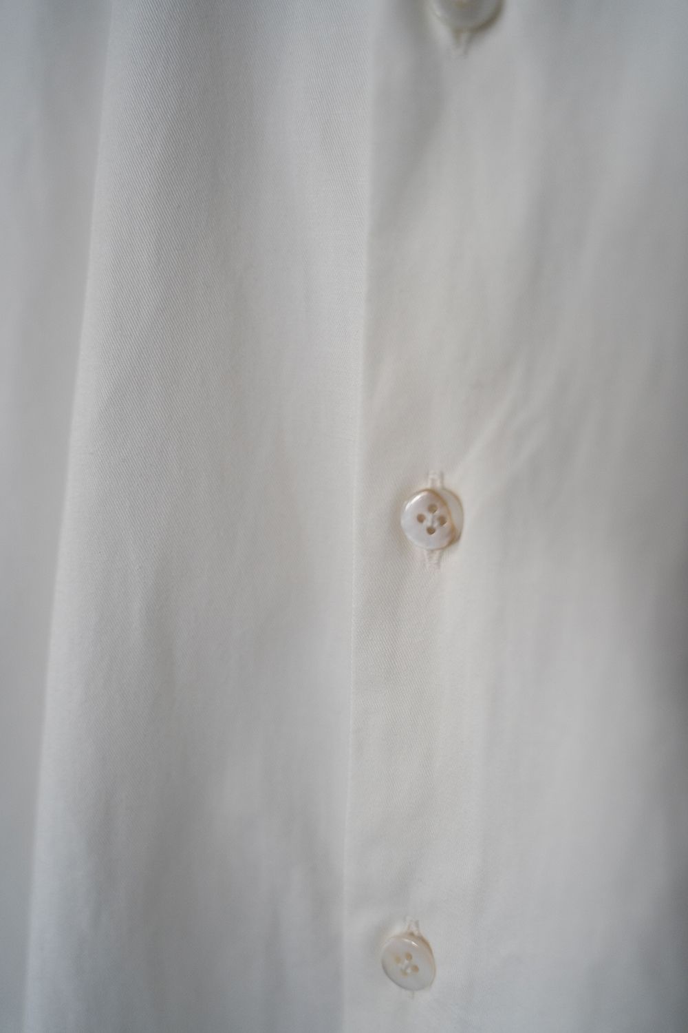 【ラスト1点】【25AW】Cotton×Linen Windsor Wide Collar Shirt(OYSTER WHITE)