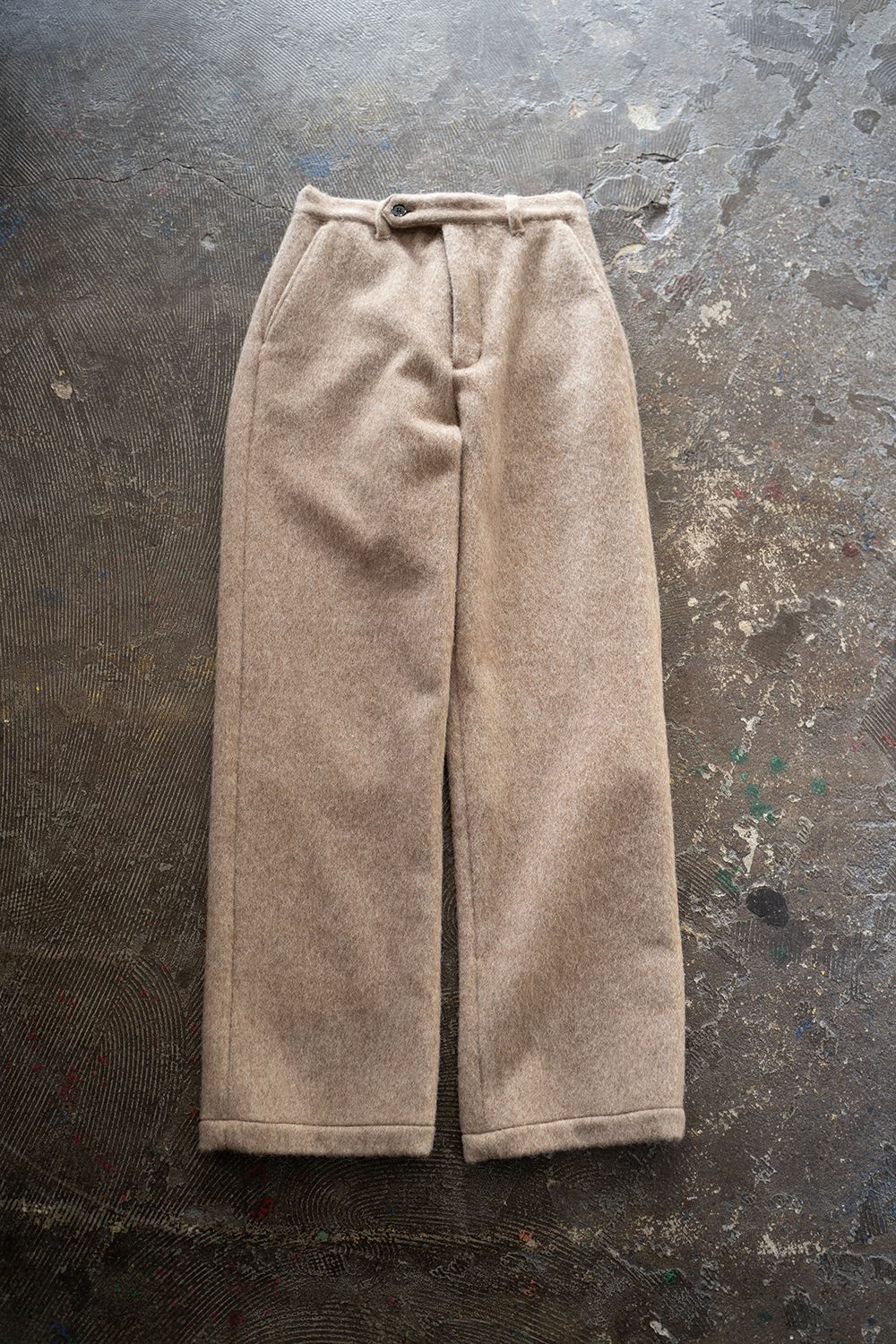 【ラスト1点】【25AW】Mohair Shaggy Tapered Pants/モヘアシャギーテーパードパンツ(BEIGE)