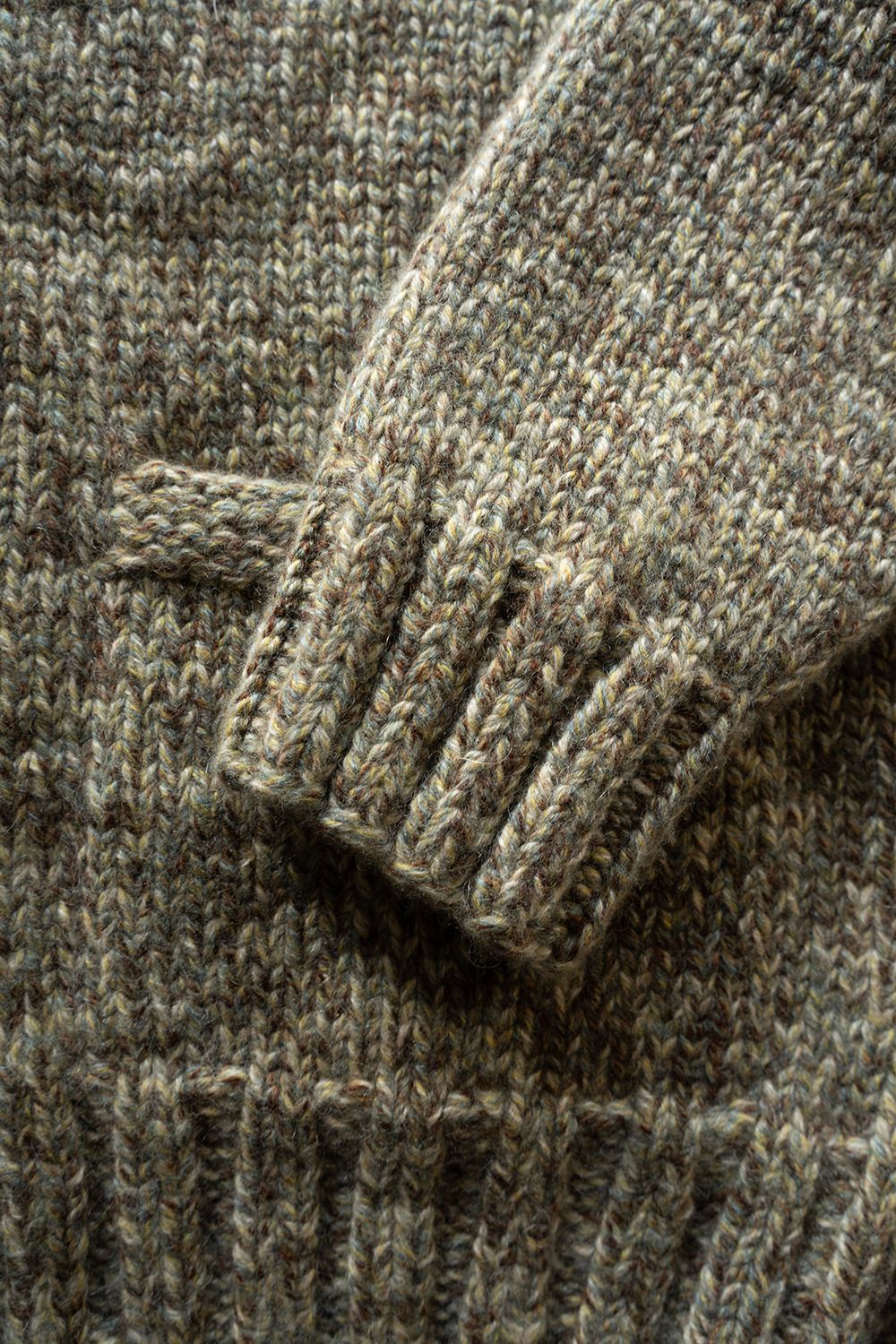 yak/lambs multi ply HAND KNITTING cowichan sweater(SUNNY)