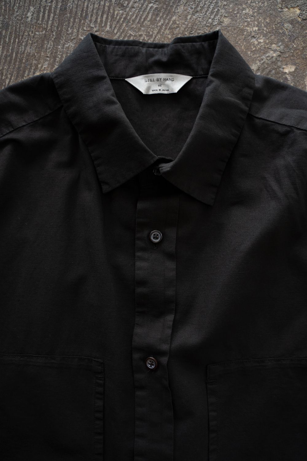 【ラスト1点】【26SS】コットン×ヘンプオーバーシャツ(INK BLACK)