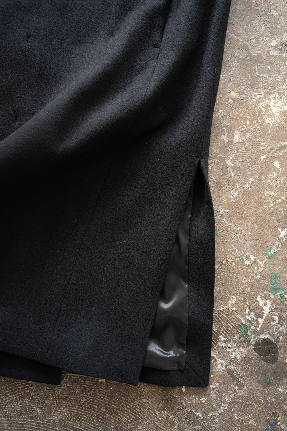 【ラスト1点】【24AW】Belted Over Coat/ベルテッドオーバーコート(BLACK)