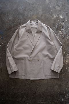 【ラスト1点】【25SS】キュプラ混ツイルダブルジャケット(GREIGE)