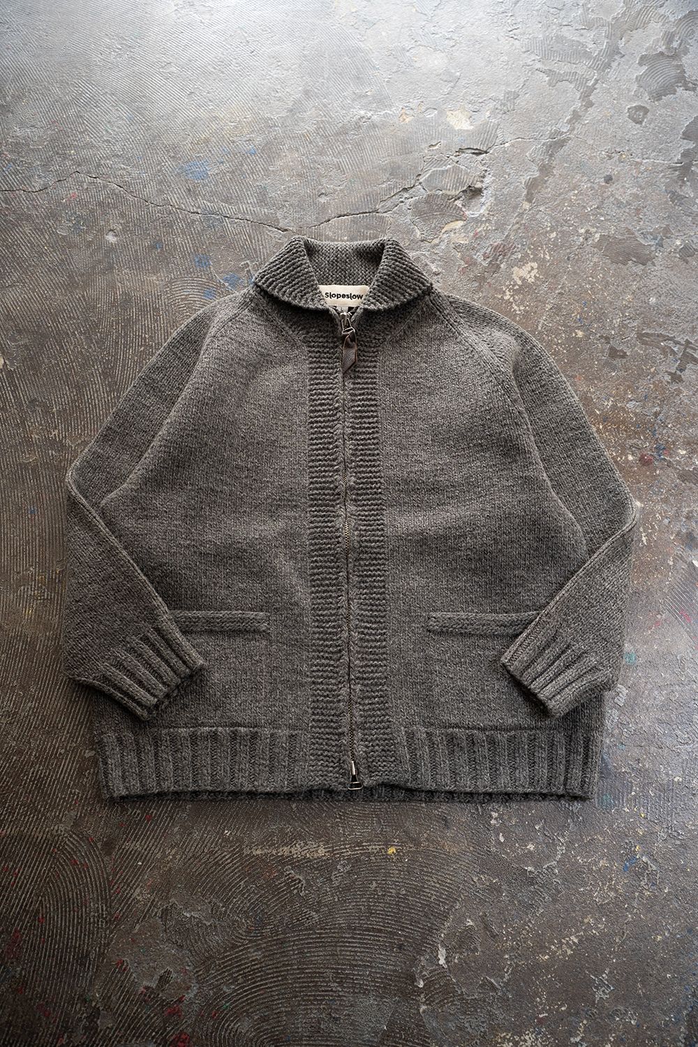 【Sサイズ】Cotton/Papar/Wool HAND KNITTING cowichan sweater(KURE)