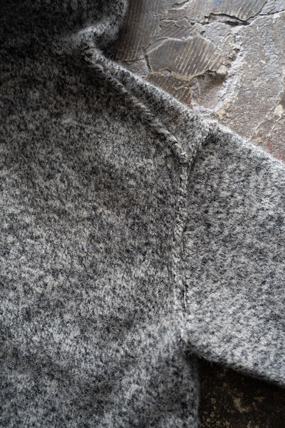 slopeslow - 【ラスト1点】brushed yak/Shetland wool hoodie slopeslow - 【ラスト1点】brushed yak/Shetland wool hoodie