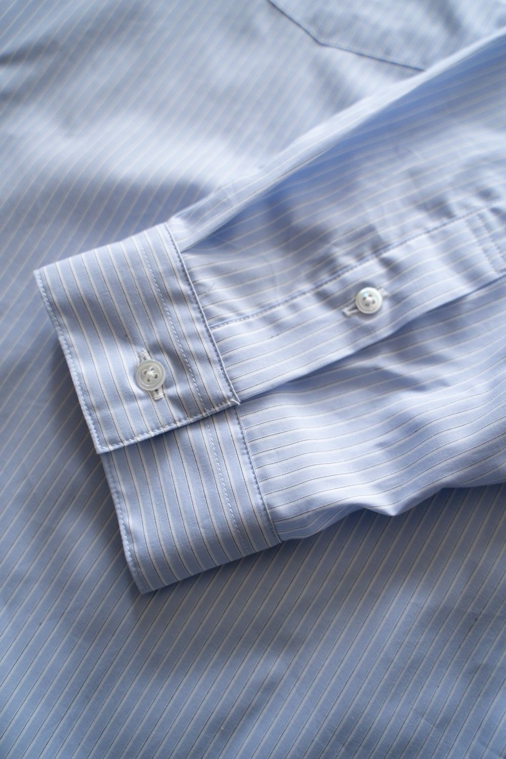【ラスト1点】【25AW】ブロードレギュラーカラーシャツ(BLUE STRIPE)