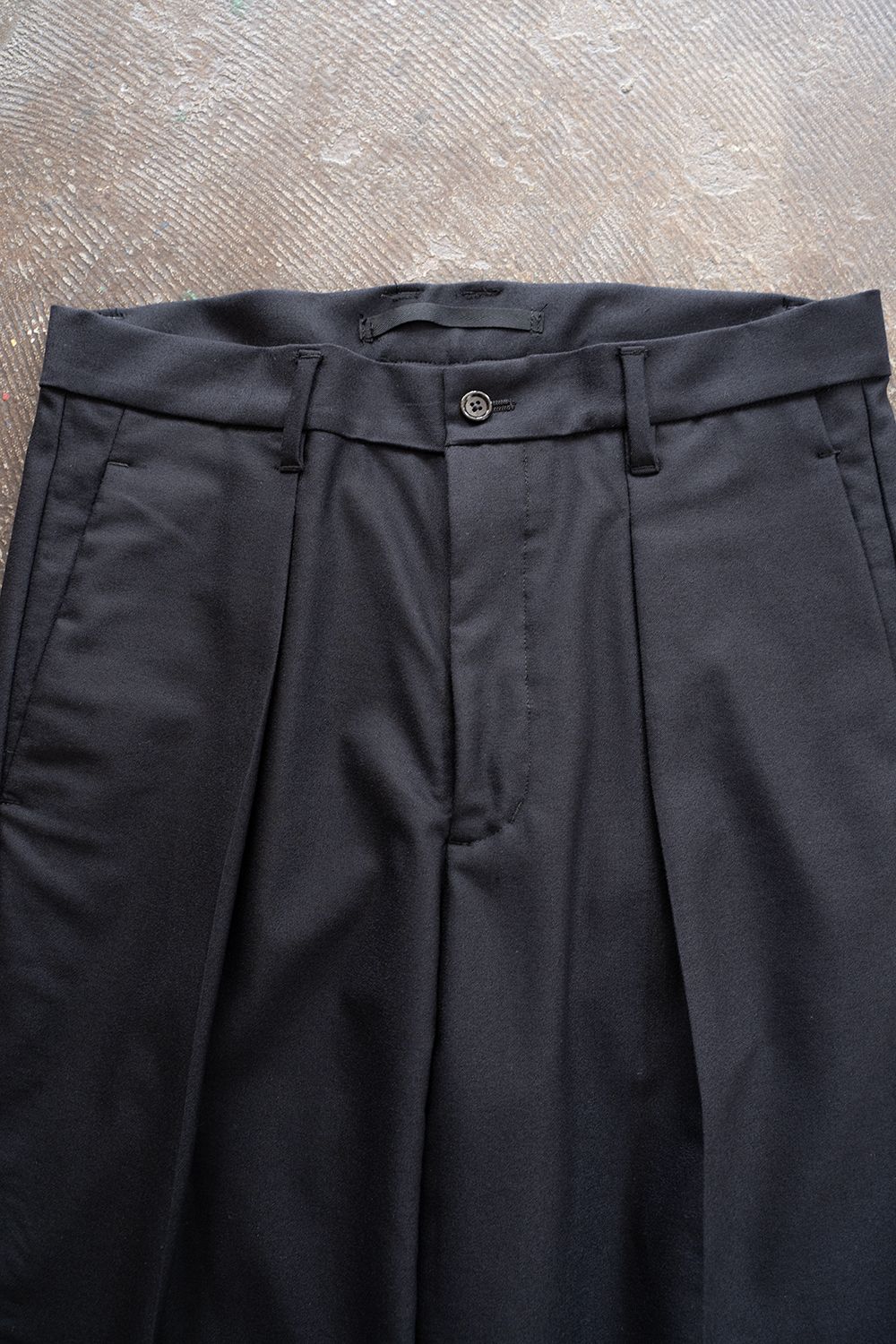 【ラスト1点】【23AW】Stretch T/W Tuck Pants/ストレッチT/Wタックパンツ(NAVY)