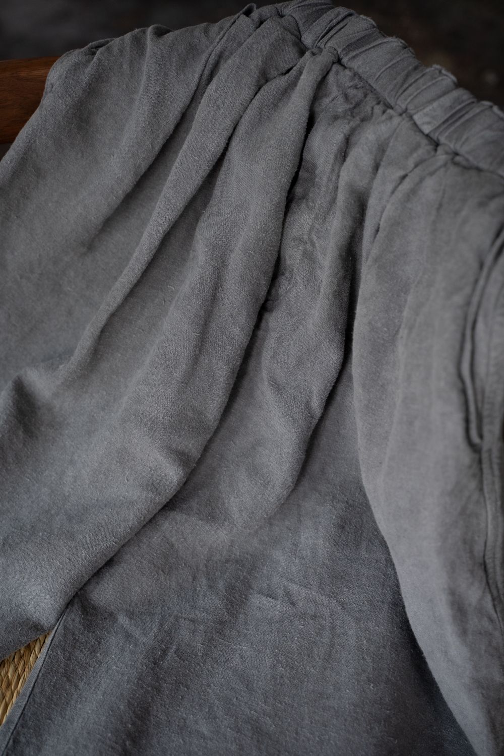 起毛大麻パンツ(薄炭)