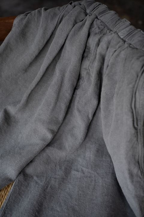 起毛大麻パンツ(薄炭)