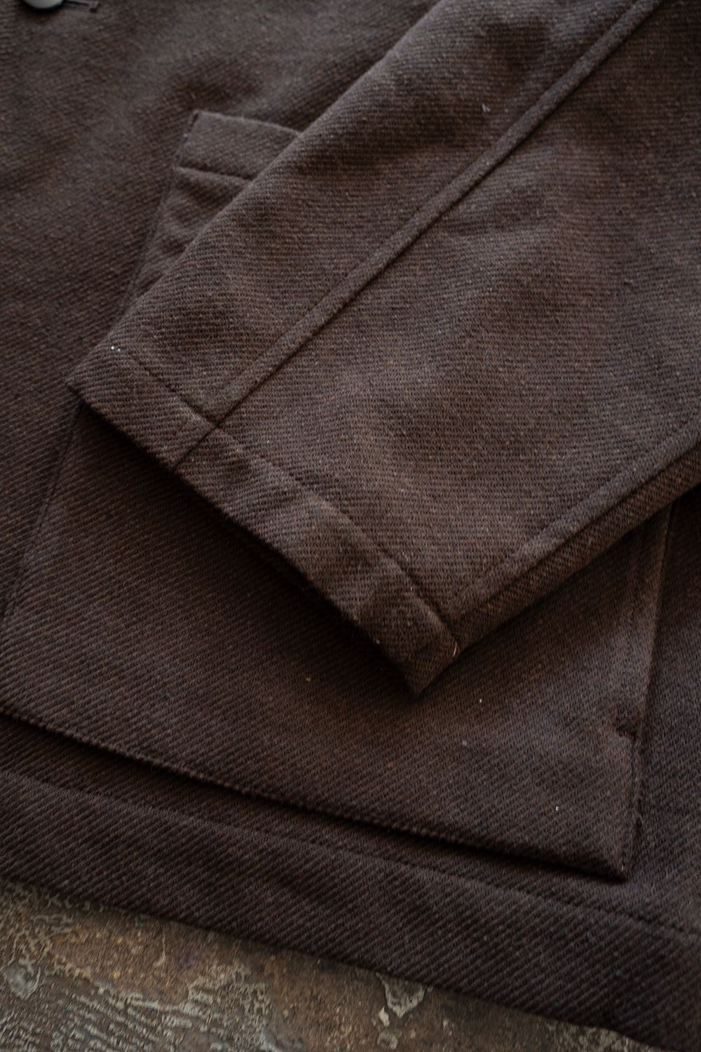 【26AW】コットン×ウールカルゼカバーオール(DARK BROWN)