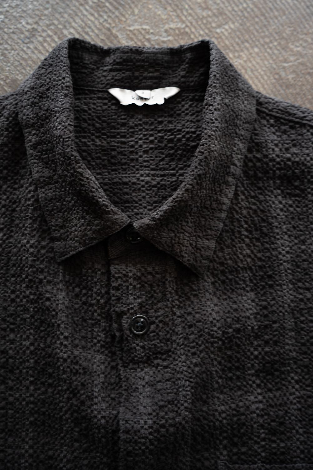 【ラスト1点】【26SS】Overdyed Seersucker Check Shirt(GREY CHECK)