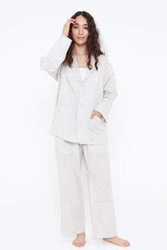 【ラスト1点】【23SS】"day"パジャマ【セットアップ】(LIGHT GRAY)