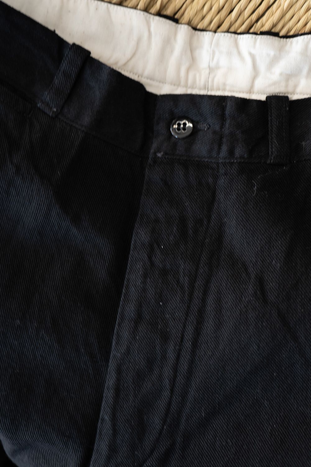 【ラスト1点】【25AW】Black Twill Trousers(BLACK)