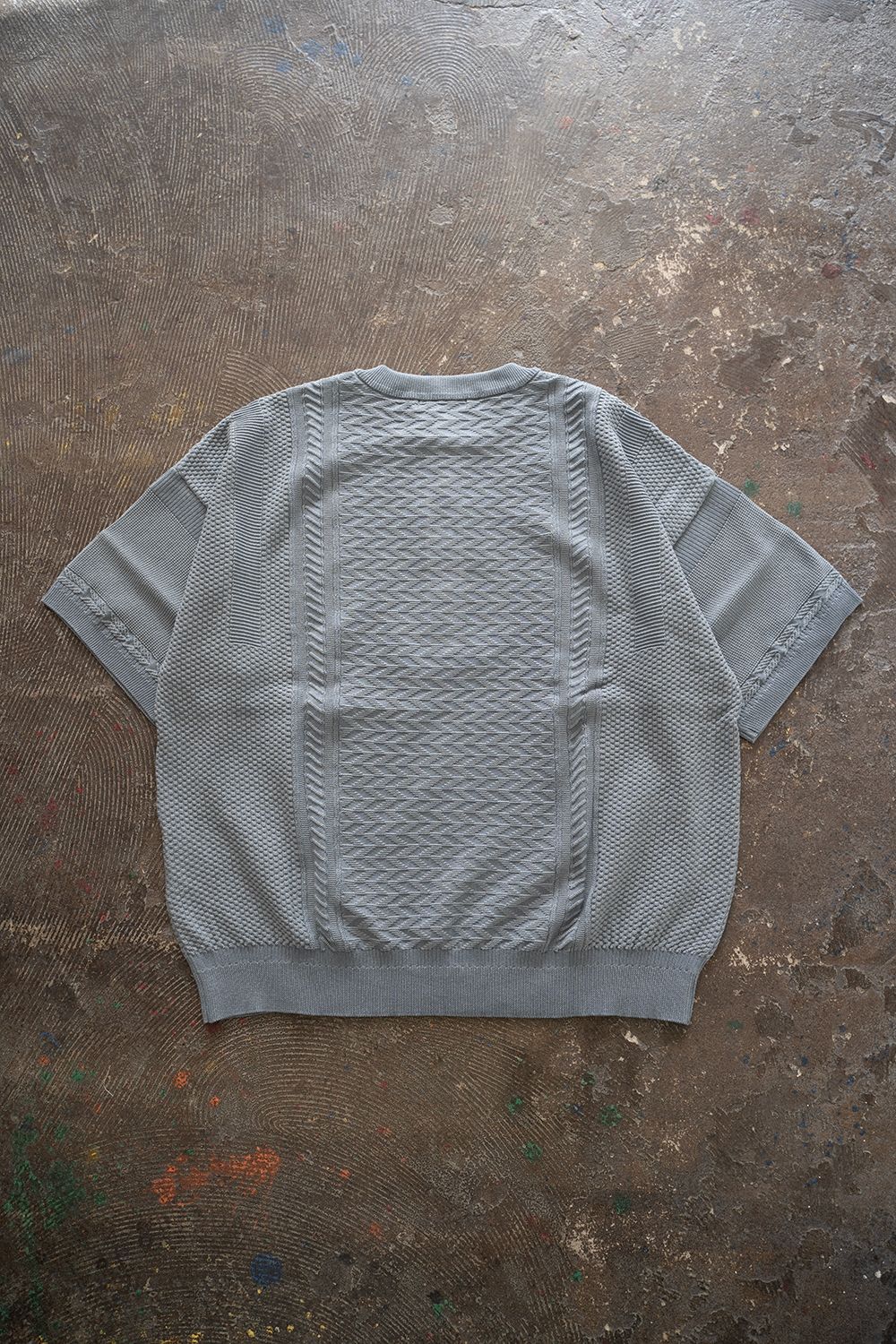 YASHIKI - Harukaze Henley Knit(PALE BLUE) | Salty