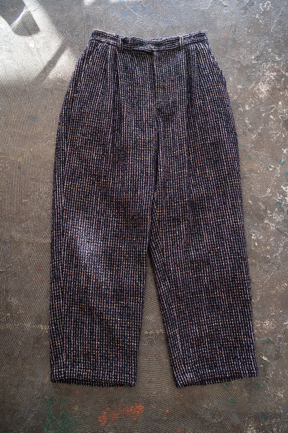 【ラスト1点】【24AW】Loop Tweed Tapered Pants/ループツイードテーパードパンツ(PURPLE)