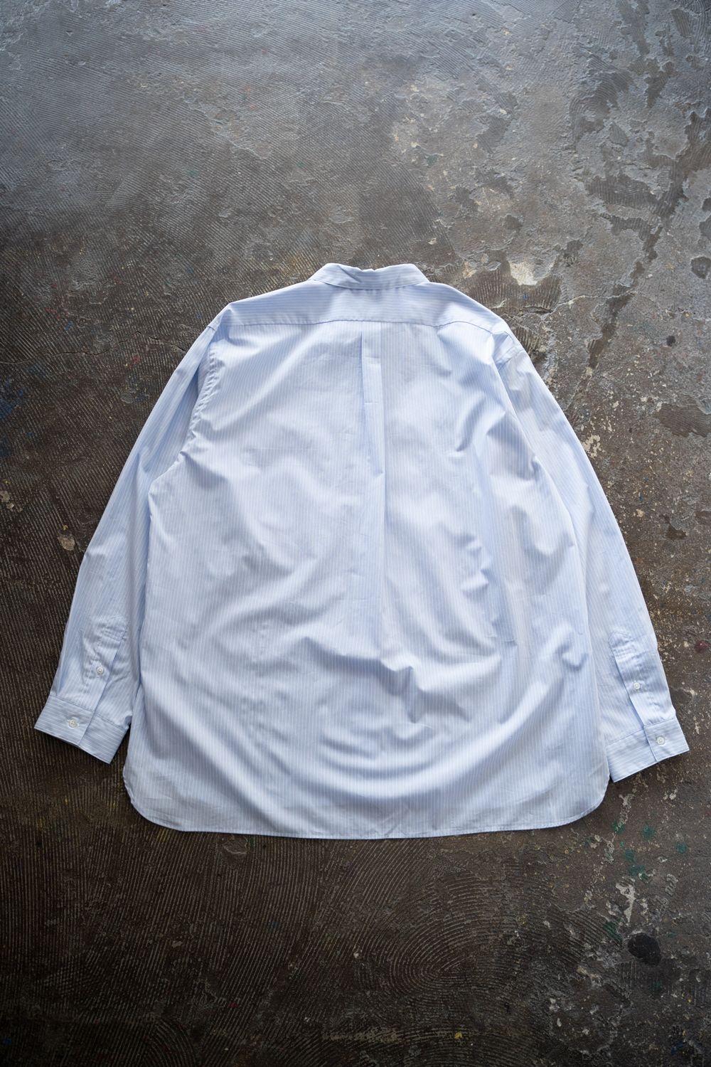 【ラスト1点】【25AW】ブロードレギュラーカラーシャツ(BLUE STRIPE)