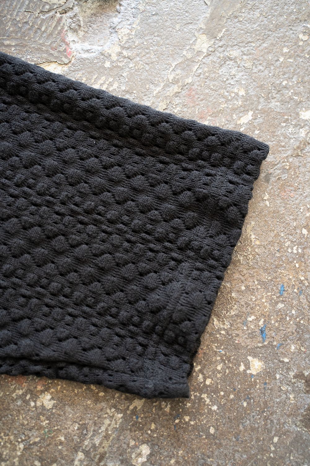 【ラスト1点】【24SS】Barfuss Knit H/S Shirt/バルファスニットハーフスリーブシャツ(BLACK)