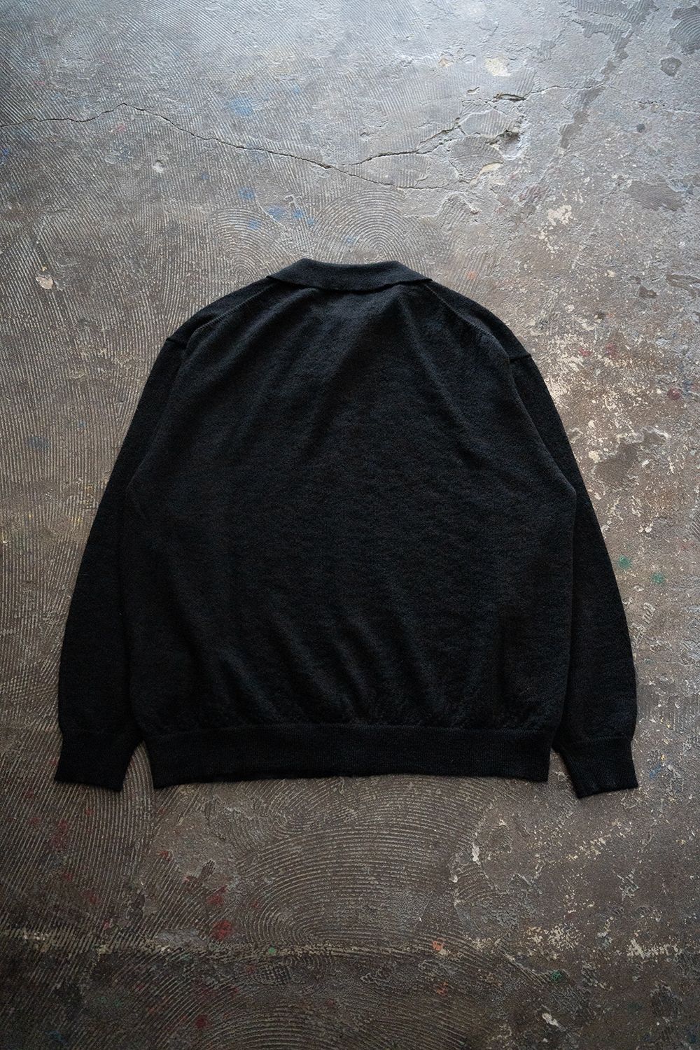 【25AW】エクストラキッドモヘア12Gニットカーディガン(BLACK)
