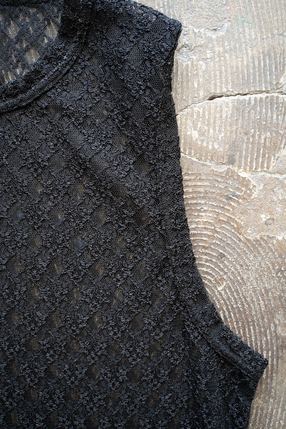 【ラスト1点】【24SS】Russell Lace No-Sleeve/ラッセルレースノースリーブ(BLACK)