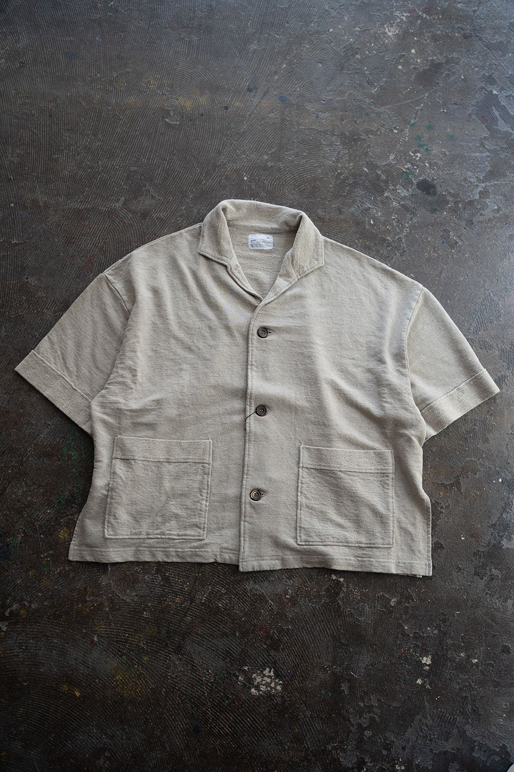 【ラスト1点】Beach Shirt/リネンパイルビーチシャツ(NATURAL)
