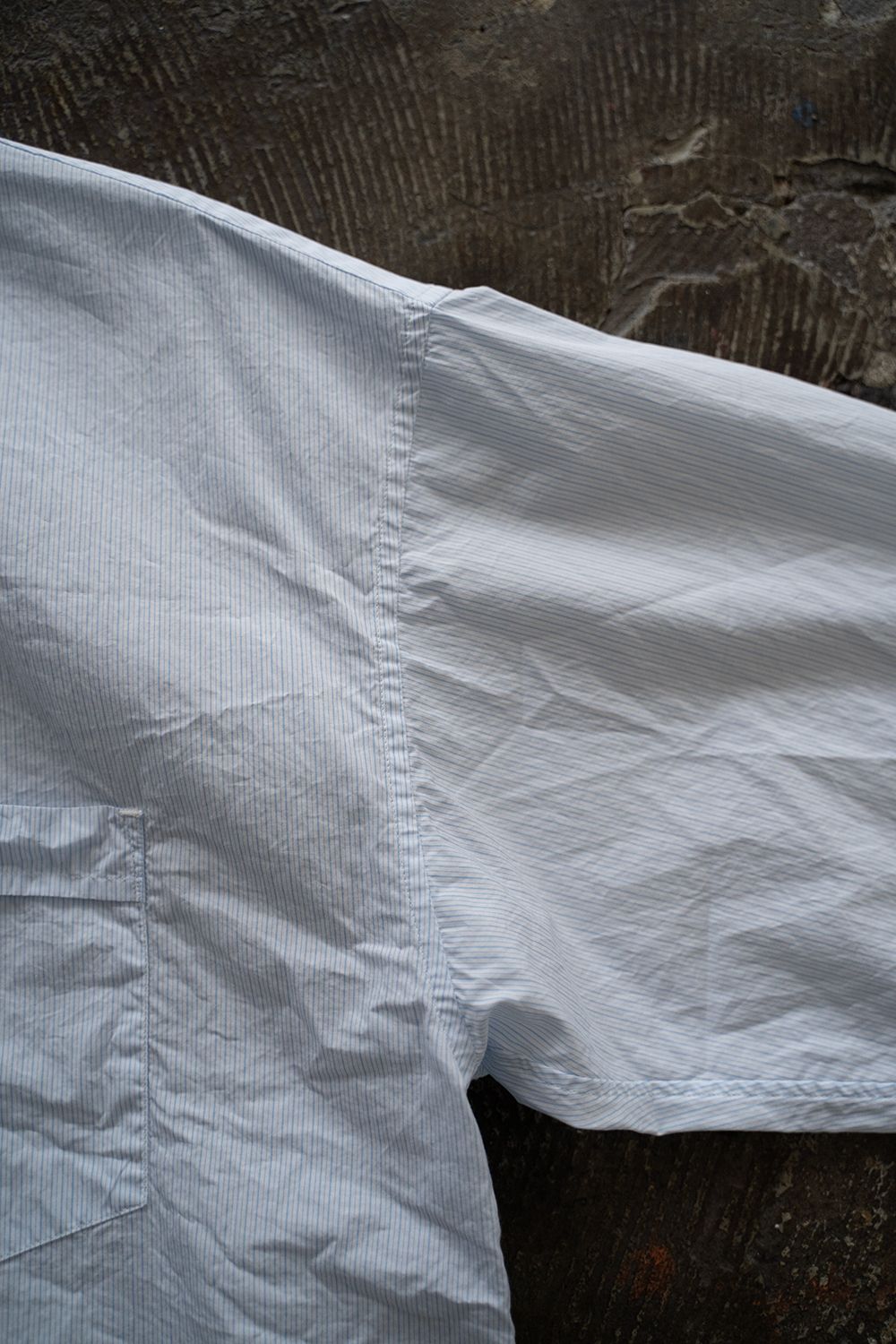 【ラスト1点】【24SS】Fine Cotton Tab Collar Shirt/ ファインコットンタブカラーシャツ(LIGHT BLUE)