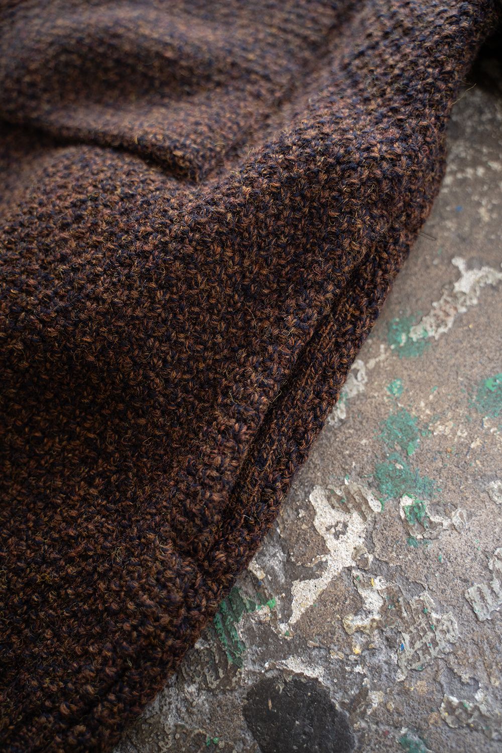 【25AW】5Gニットジップブルゾン(MELANGE BROWN)