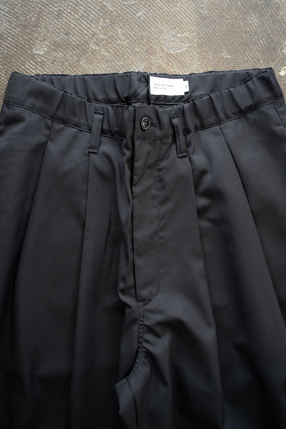 【ラスト1点】【24SS】ウォッシャブルウールイージースラックス(BLACK NAVY)