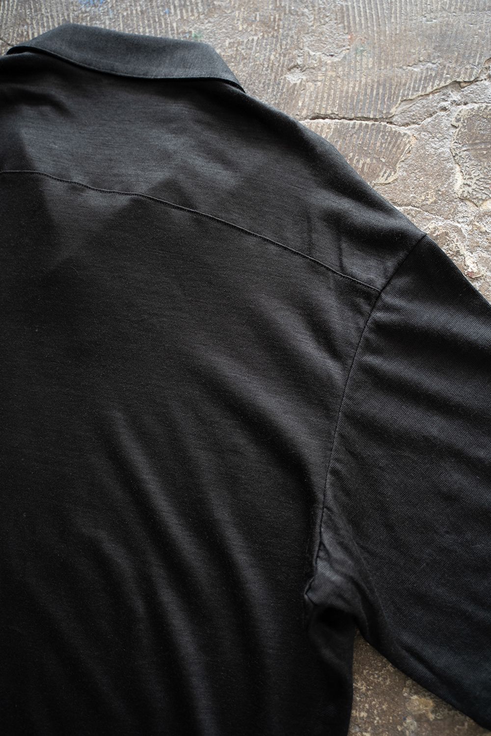 【ラスト1点】【25SS】ラミー半袖プルオーバーシャツ(BLACK)