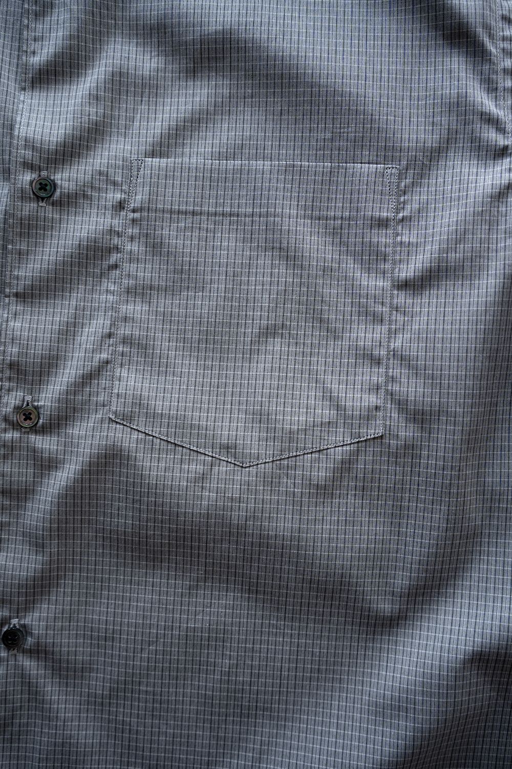 【26AW】ブロードレギュラーカラーシャツ(GRAY  CHECK)