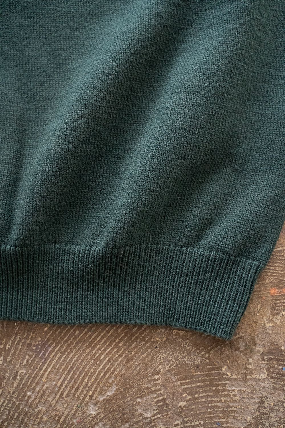 【ラスト1点】【23AW】7Gスキッパーポロニット(GREEN)