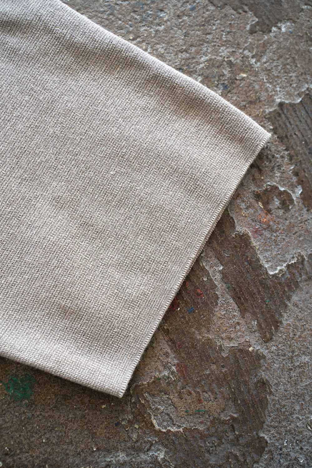 【22SS】コットンリネンシルク半袖ニットTee(TAUPE)