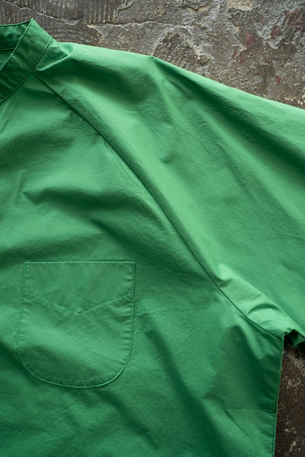 【ラスト1点】【23SS】Over Sized Band Collar Shirts(KELLY GREEN)