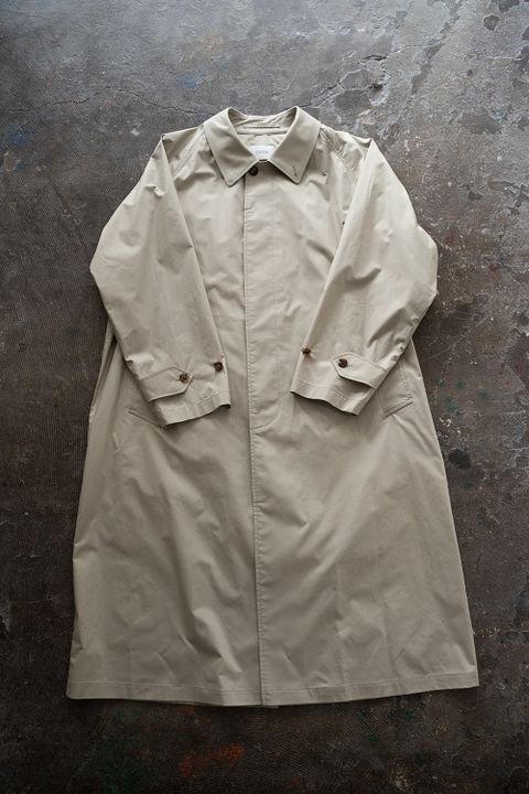 【ラスト1点】スビンコットンタイプライターバルマカンコート(BEIGE)