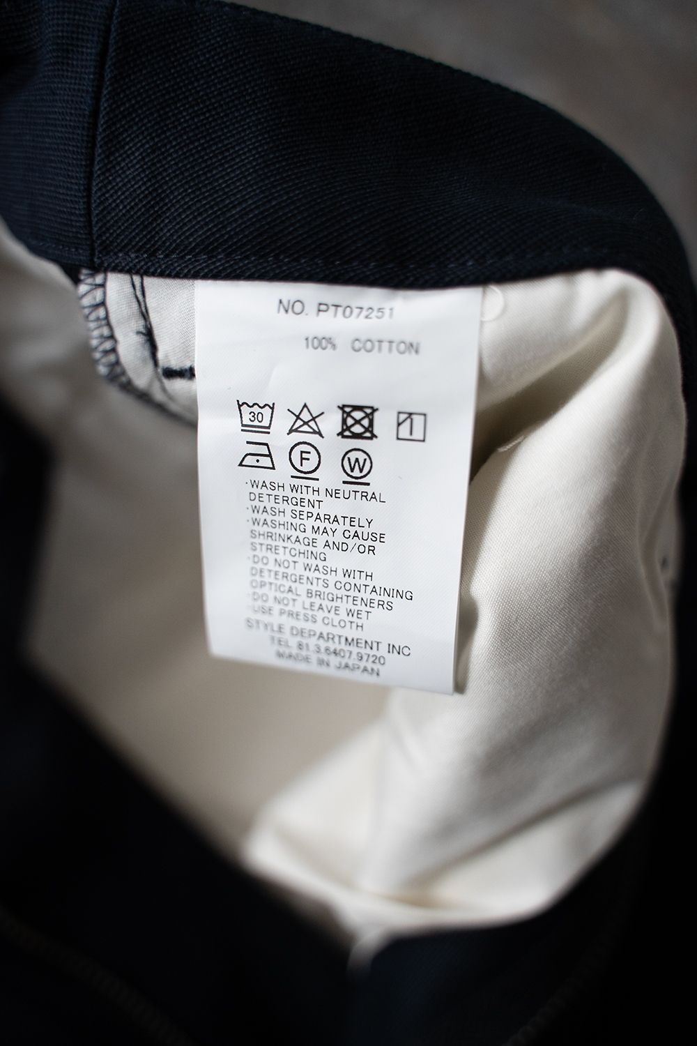 【25SS】ヘビーコットンツイルニータックパンツ(DARK NAVY)