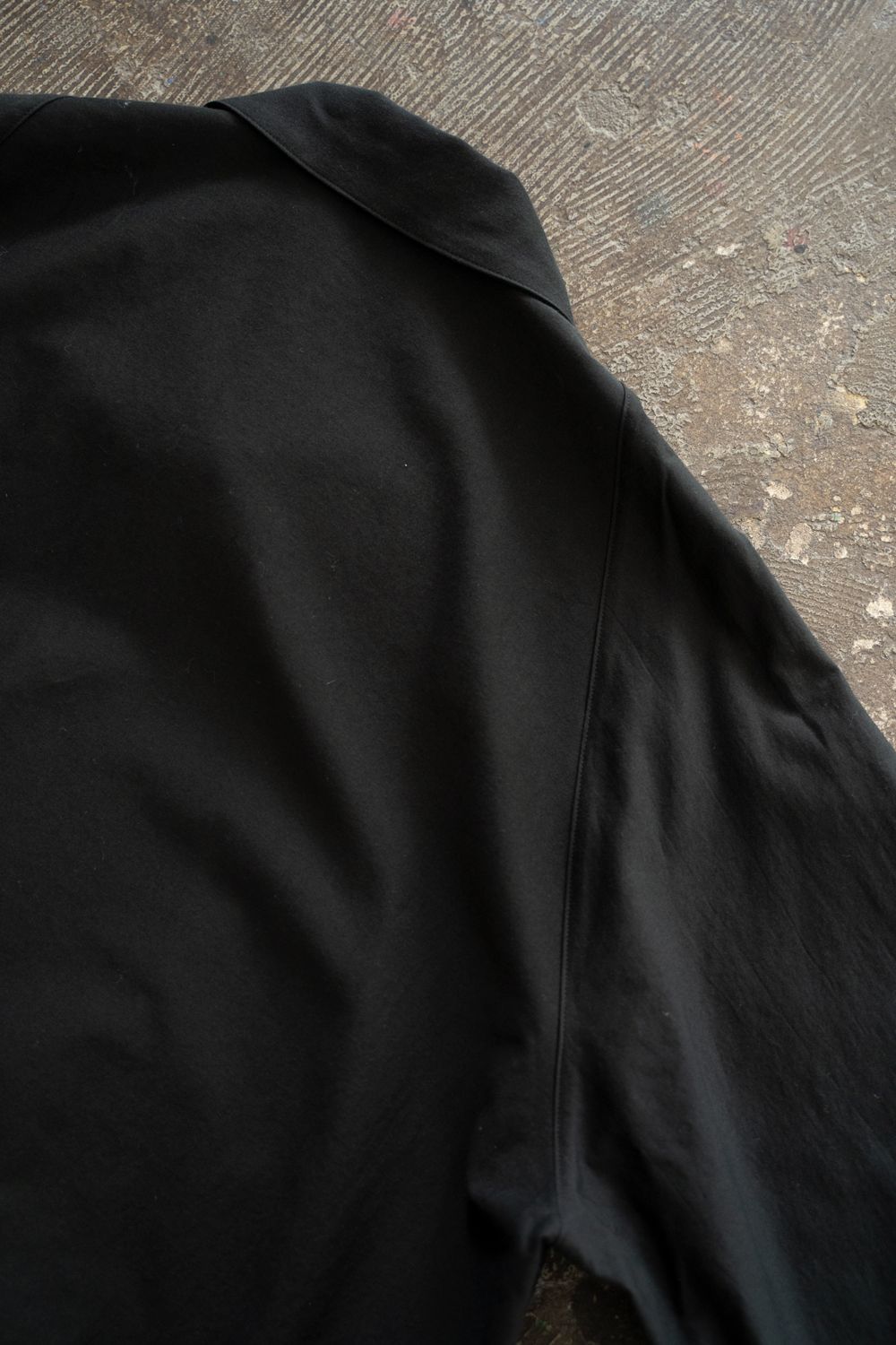 【26SS】コットンモールスキンジップブルゾン(INK BLACK)