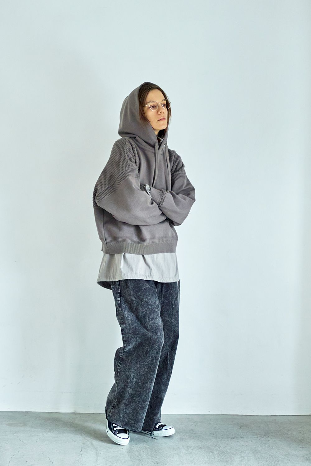 安価 YASHIKI 22AW Setsugi ニットパーカー Hoodie パーカー