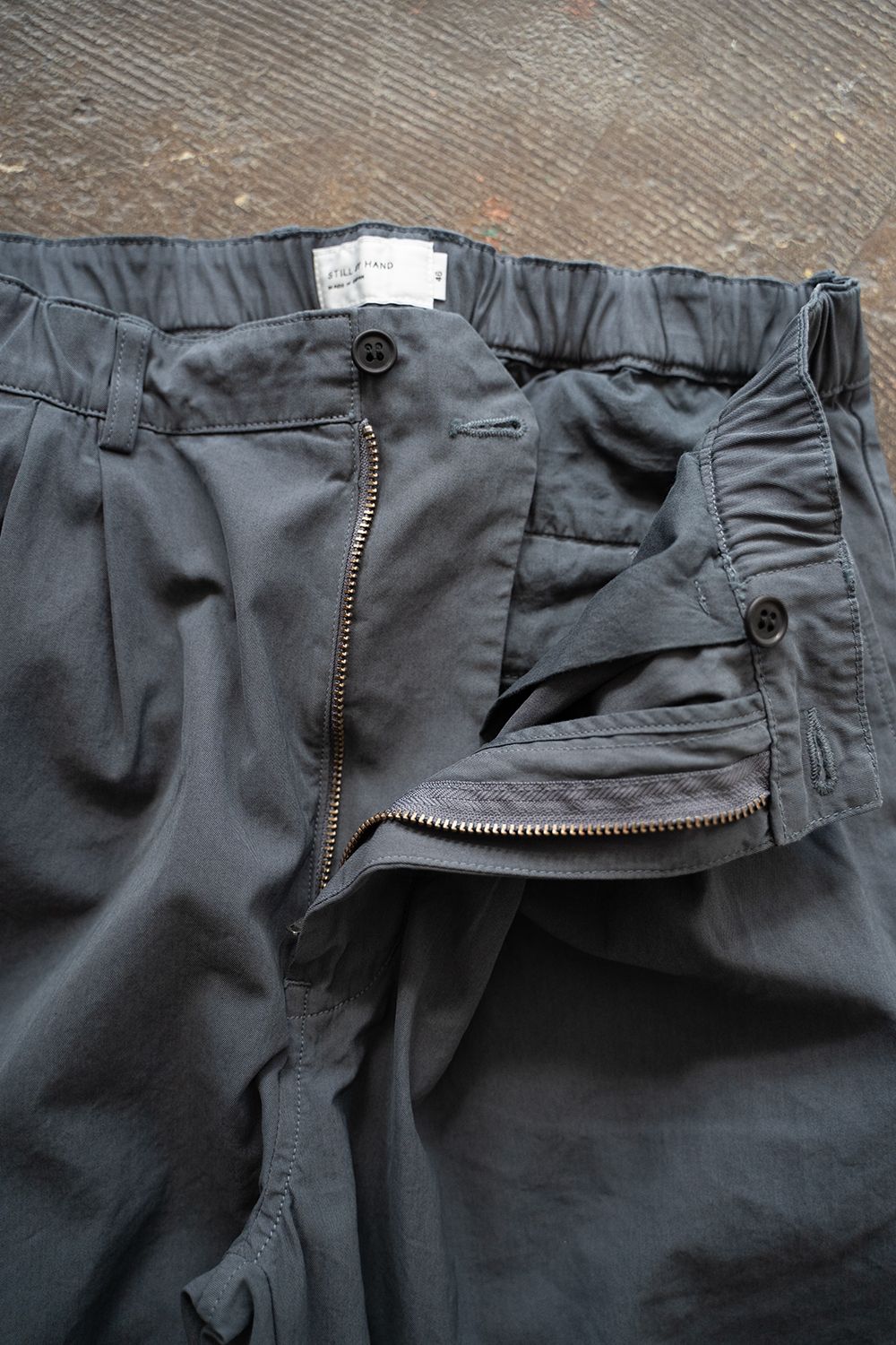 【ラスト1点】【24SS】ガーメントダイ4タックイージーパンツ(BLUE GRAY)