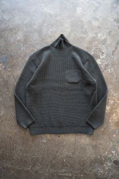 【ラスト1点】【22AW】胸ポケハイネックニット(CHARCOAL)
