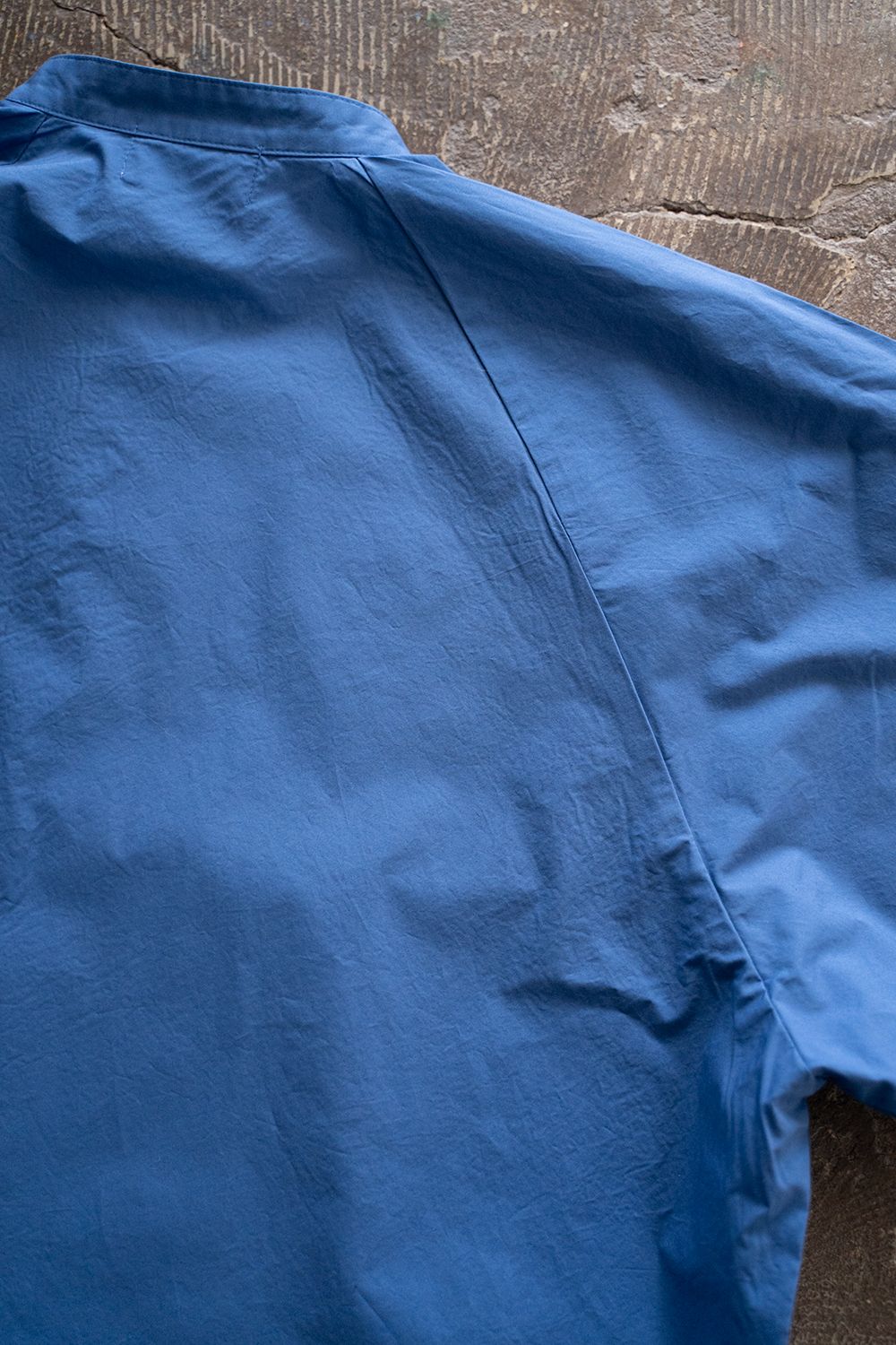 【ラスト1点】【23SS】Over Sized Band Collar Shirts(OCEAN BLUE)