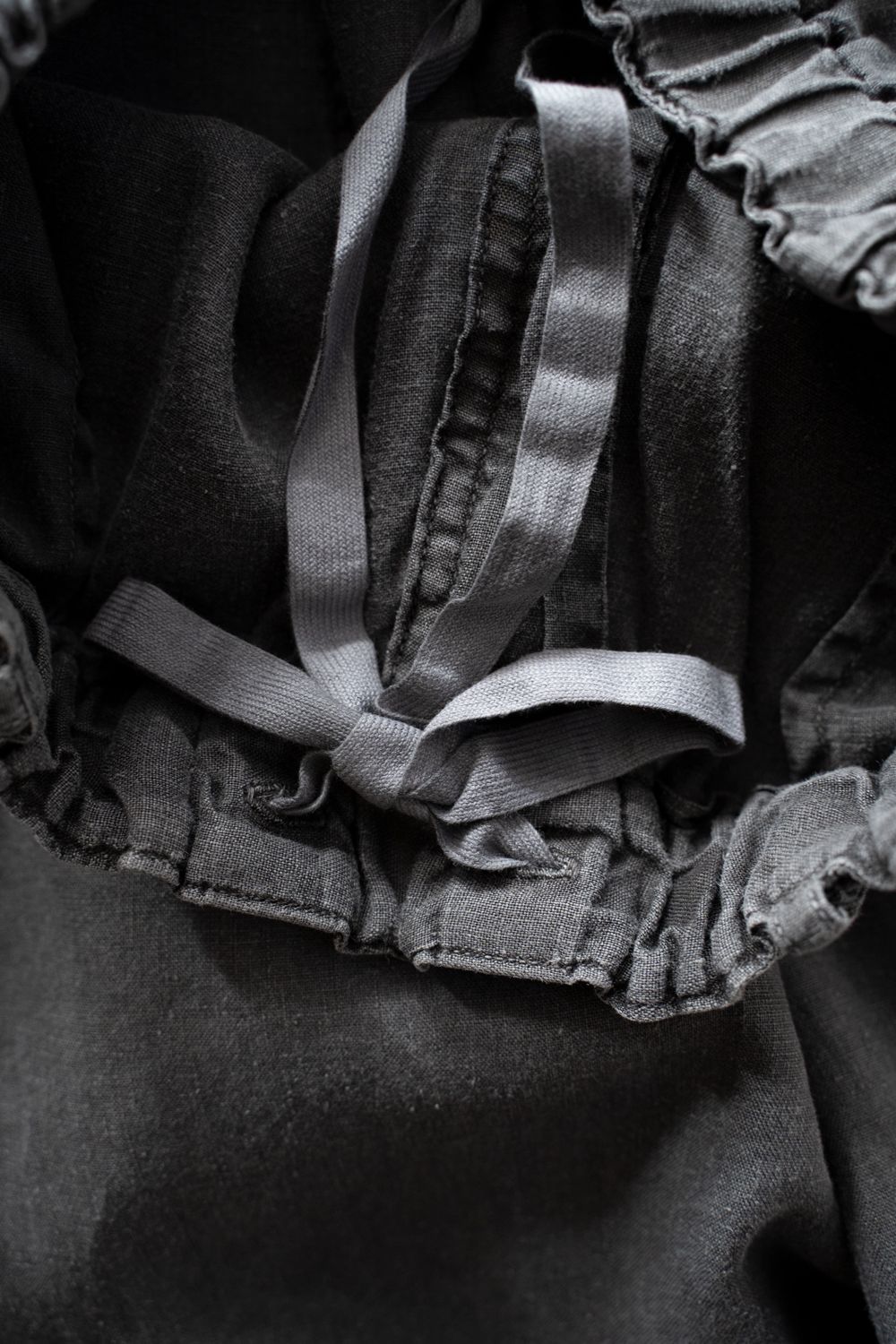 大麻ワイドパンツ(薄炭)