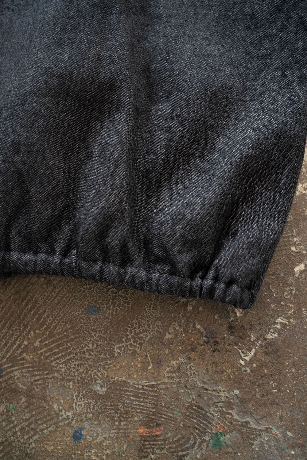 【ラスト1点】【24AW】リネン×ウールスタンドカラーブルゾン(CHARCOAL)