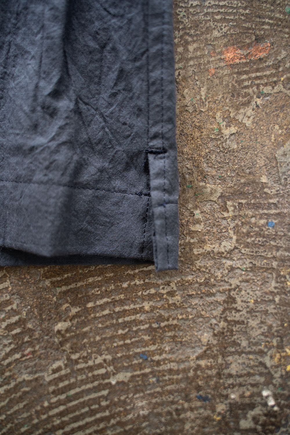 【ラスト1点】【25SS】コットンシルクオープンカラーシャツ(NAVY)