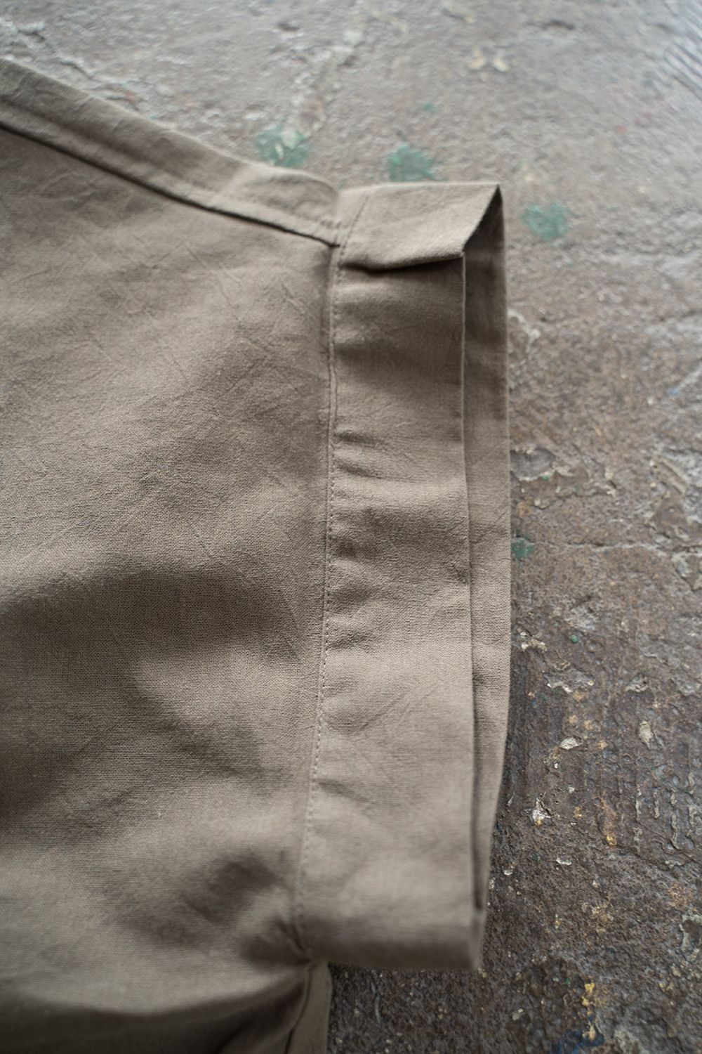【ラスト1点】"square"pajama washed cotton(MOSS GRAY)【ユニセックス】【セットアップ】