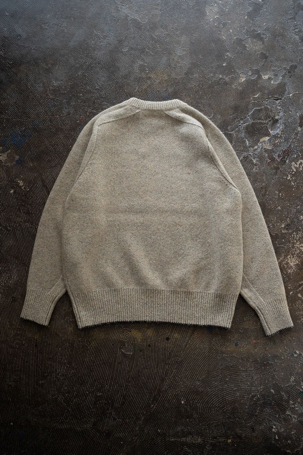 【ラスト1点】Yak/Shetland wool/Nep crew neck sweater(CANDY)